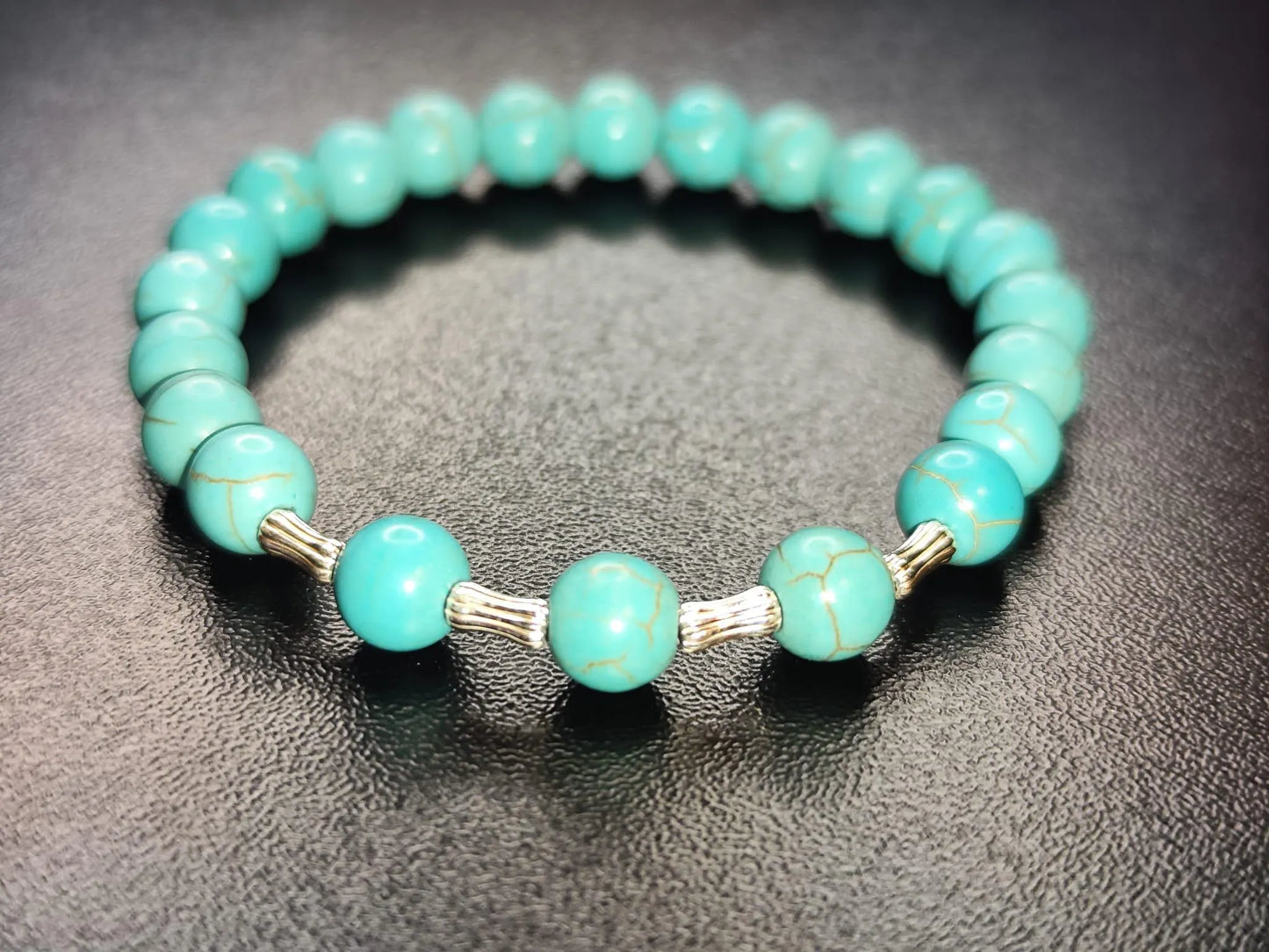 Handgefertigtes Armband aus Türkis Naturstein & 925er Silber – Armband Türkisfarben
