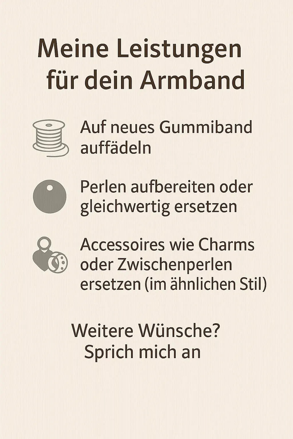 Reparatur Armband – Perlenarmband / Edelsteinarmband neu auffädeln – Gummiarmband Reparatur Service Schmuck