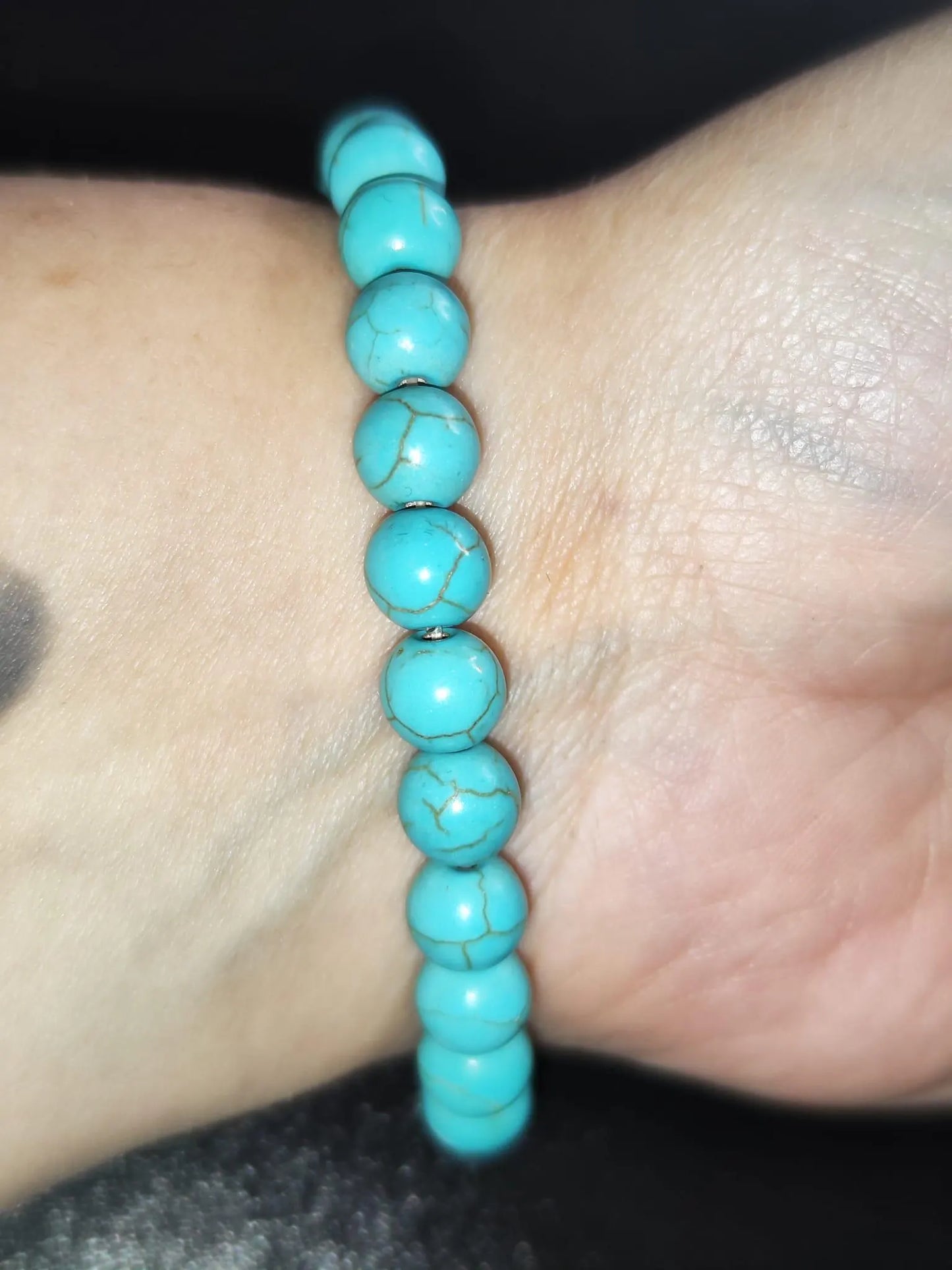 Handgefertigtes Armband aus Türkis Naturstein & 925er Silber – Armband Türkisfarben