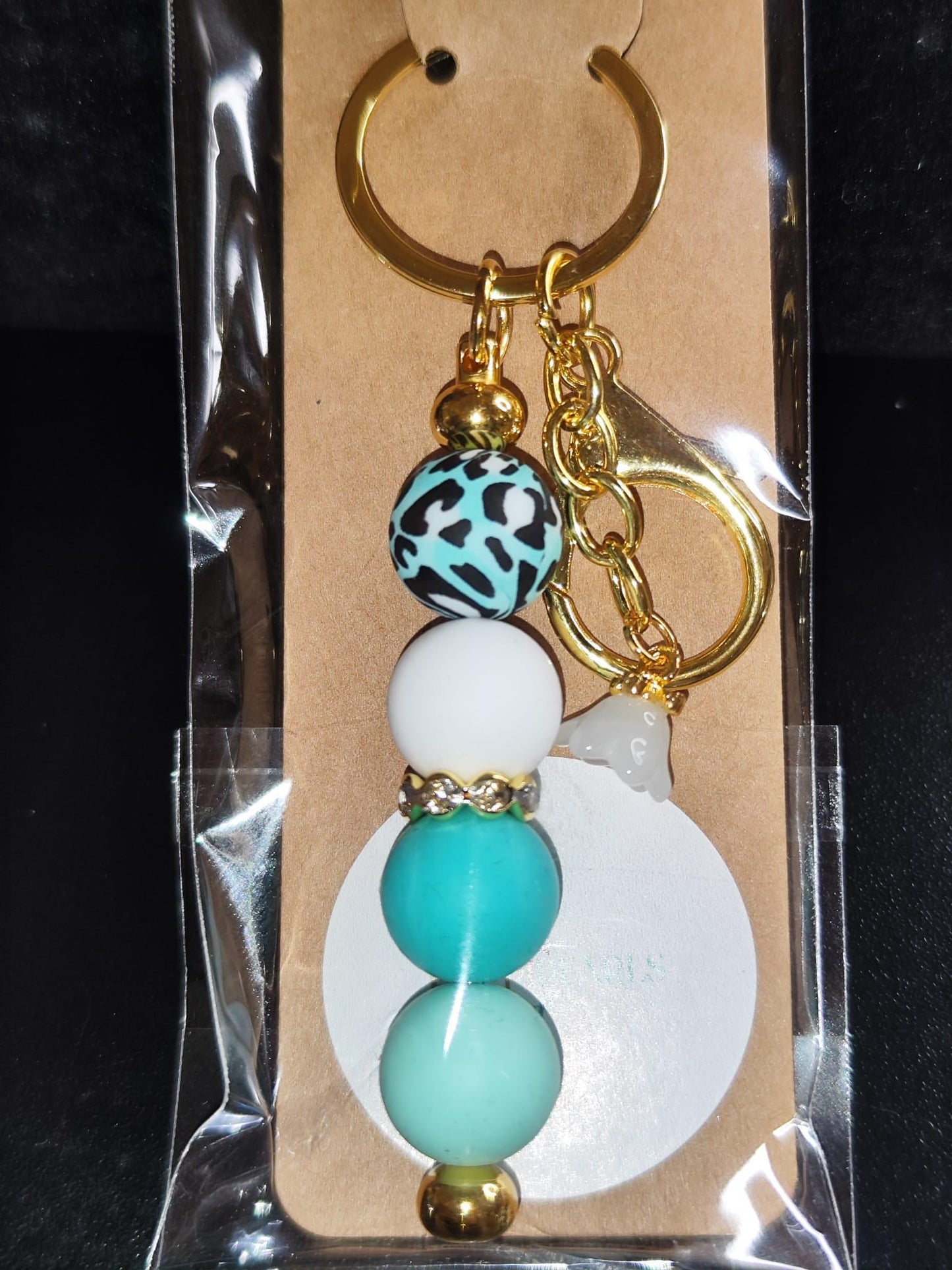 verschiedene Handgemachte Schlüsselanhänger mit Silikon - Animalprint