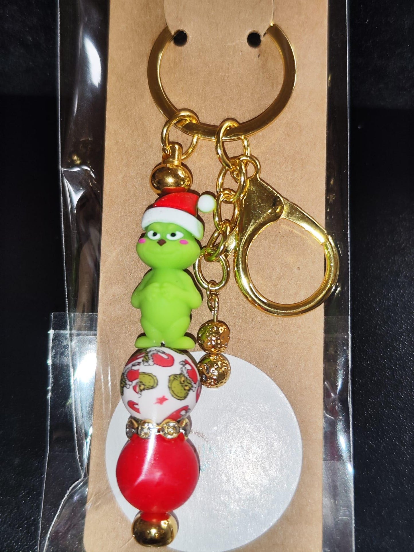 verschiedene Weihnachtliche Schlüsselanhänger – Rentier, Lebkuchen, Grinch – Handgemacht